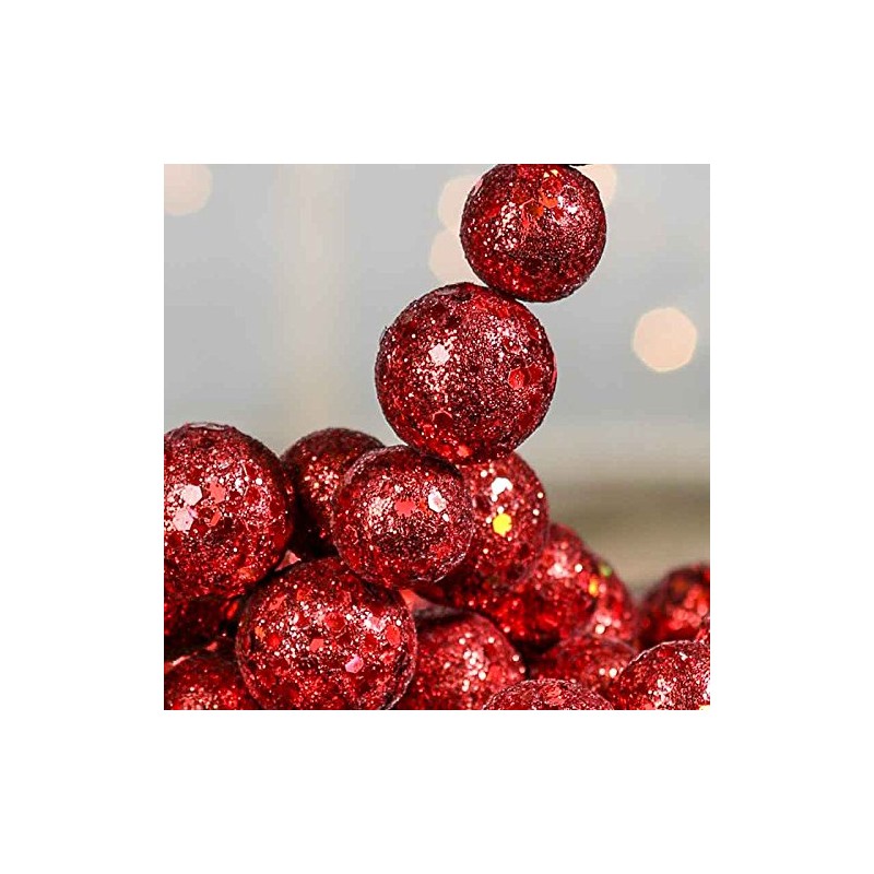 Factory Direct Craft Set of 3 Bright Red Sparkly Glitter