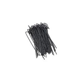 Ozark Fence - 9 Gauge Heavy Duty Fence Ties - Hooked Aluminum Wire Ties for Black Chain Link Fence - Ties Chain Link Fence Wire to Posts and Rails(Black Coated Aluminum, 6-1/2" - 50 Pack)