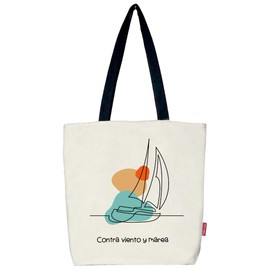 hello-bags. Zipped carry bag, lining and inner pocket. Exterior: 100% cotton. Includes kraft envelope. Model with windscreen, ekru, L, contemporary, Ecru, Contemporary