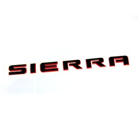 Yoaoo 3pack OEM Red line Sierra Letters Emblems Badge Compatible with 2500HD 3500HD Sierra 2011-2019 Denali (Redline)