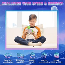 Hydrathy Quick Push Fidget Toys, Handheld Game for Kids 3-12 with 7 Game Mode, Fast Push LED Buttons Light Battle Game, Travel Games Xmas Birthday Gifts for Boys Girls Teens Adults (Frog)