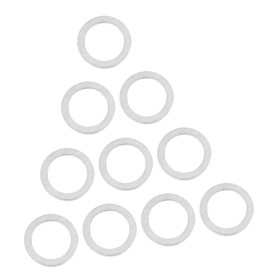A ABSOPRO Drain Washer Drain Bolt Gasket Oil Change Fits M14 9956-41-400 Mazda, Fits 3, Fits 2012-2014, Silver Tone, 10 Pieces