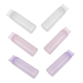 OATIPHO 6pcs Hair Dye Applicator Bottle Durable Hair Coloring Applicator with Comb for Precise Application for Home Salon Use and Easy One Handed Operation