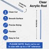 Duco Clear Plastic Acrylic Rods - (Pack of 1) USA-Made