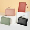 Cartera Compacta y Plegable para Mujer, Billetera de Piel con