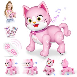 Joellfuner Robot Cat, Remote Controlled Robot for Children, Intelligent Interactive Toy Robot, Creative Pet Gifts for Boys and Girls 3-12 Years (Cat)