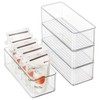 Heyuzb 4 PACK Freezer Organizer Bins Clear Stackable Storage Bins