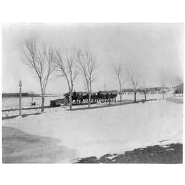 HistoricalFindings Photo: Fort Meade,South Dakota,SD,Snow Plough,Horses,1897