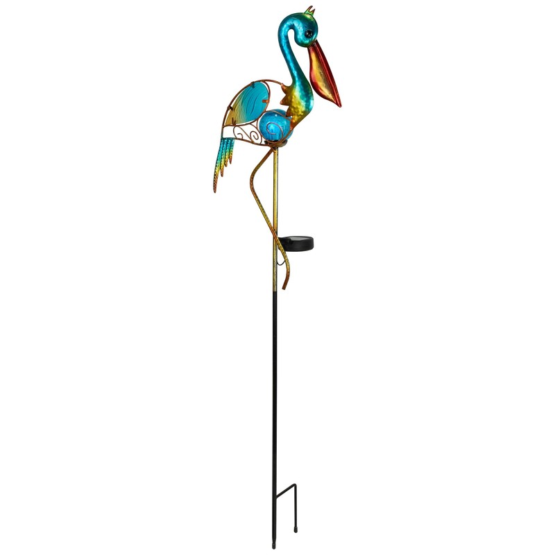 Solar Lighted Pelican Outdoor Garden Stake - 37.5"