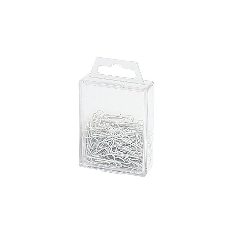 Wedo 901244200 Metal Plastic Coated Paper-Clips, 27 mm, Pack of