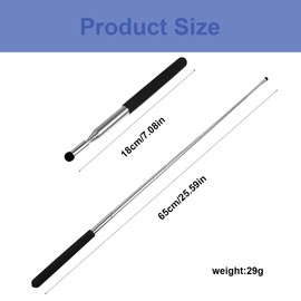 WUSJCOF Pack of 2 Extendable Pointing Rod Classroom Teacher Presenter Telescopic Rod Stainless Steel for Teachers Whiteboard Board for Presentations Seminars Formats (65 cm Extendable) (Black/Blue)