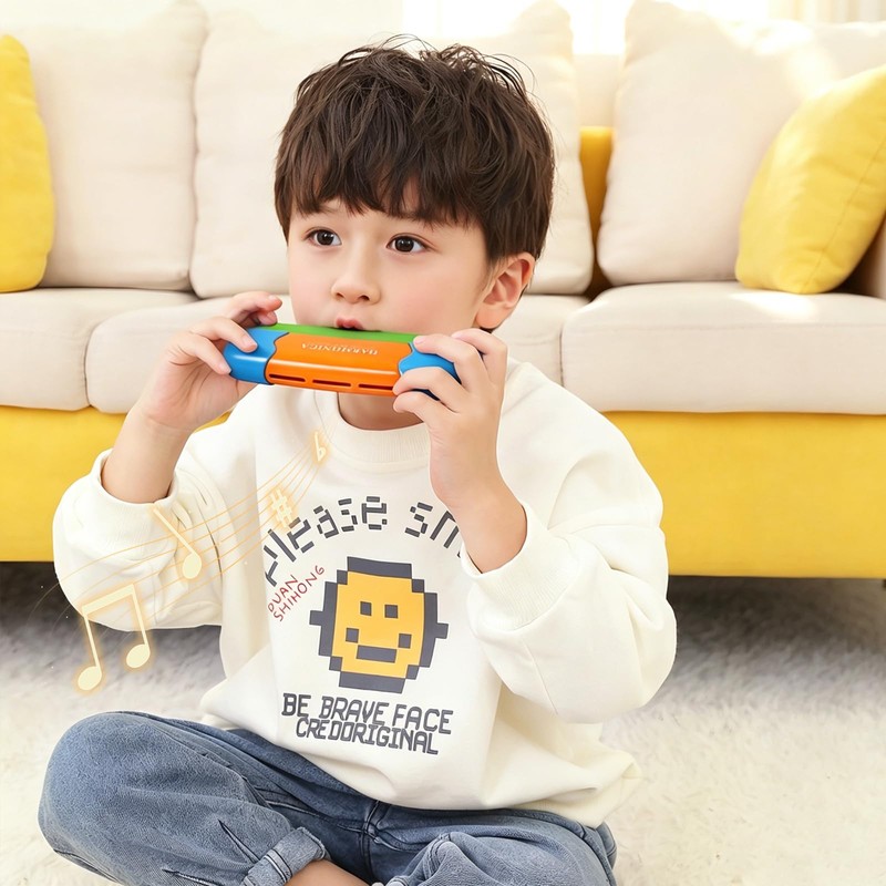 Harmonica for Kids Beginners, 16-Hole C Key Blues Harmonica, Early