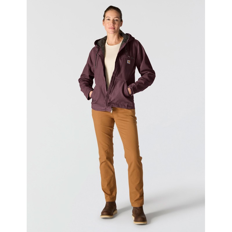 Carhartt Women's Iconic Washed Duck Sierra Jacket, Blackberry, Small