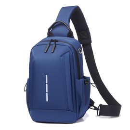FANDARE Business Chest Bag Men's Shoulder Bag Sling Bag Shoulder Bag Neck Pouch Hanging Bag Hand Luggage for Travel Worker Leisure Office Messenger Bag Crossover Daypacks Polyester, blue