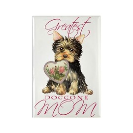 CafePress Yorkie Mom Rectangle Magnet, 3"x2" Refrigerator Magnet