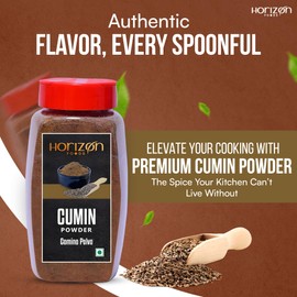 Horizon Foods Premium Ground Cumin Powder - 100 Grams Premium Quality, Aromatic Spice for Cooking, Perfect for Garam Masala, Chicken Seasoning, and More