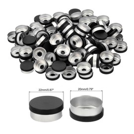 PATIKIL 20mm Flip Off Caps, 100 Pcs Flip Off Caps Flip Off Seals Flip Off Vial Seals Plastic Aluminum Caps Cover for Glass Vial, Black