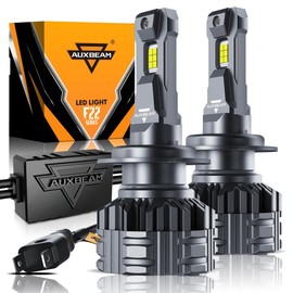 Auxbeam H7 Fog Light Bulbs, F22 Series H7 Powersports Bulbs, 6500K 110W 24000LM 700% Brighter H7 Light Bulbs for UTV ATV Offroad Vehicles
