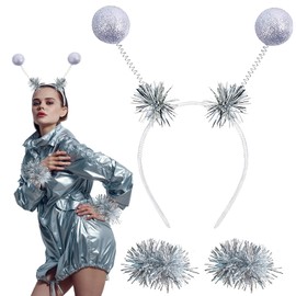 Alien Headband Carnival, Glitter Balls Headband, Alien Costume Women's Space Costume, Space Girl, Fancy Dress Headpiece for Carnival Party, Men and Women