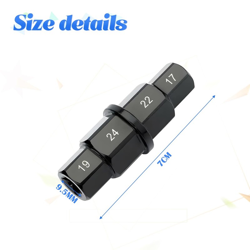 JNNJ Motorcycle Spindle Tool, Wheel Axle Hex Allen Spindle Driver
