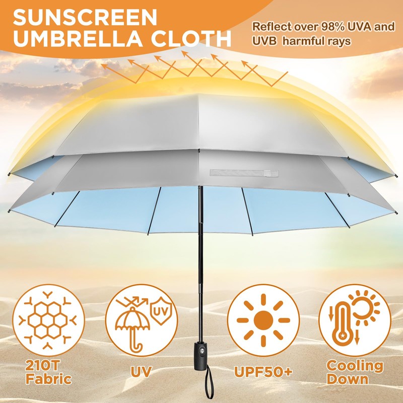 NINEMAX UV Umbrella for Sun Protection UPF 50+, 46 Inch