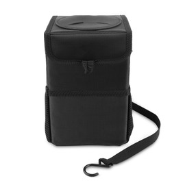 Car Bin, Folding Car Rubbish Bin, 10L Car Bin with Lid, Hanging Car Rubbish Bin with Multi-Mesh Pocke, Waterproof LeakProof Car Bin Bag for Tidy, Portable Car Trash Can for Car SUV Truck Van Minivan