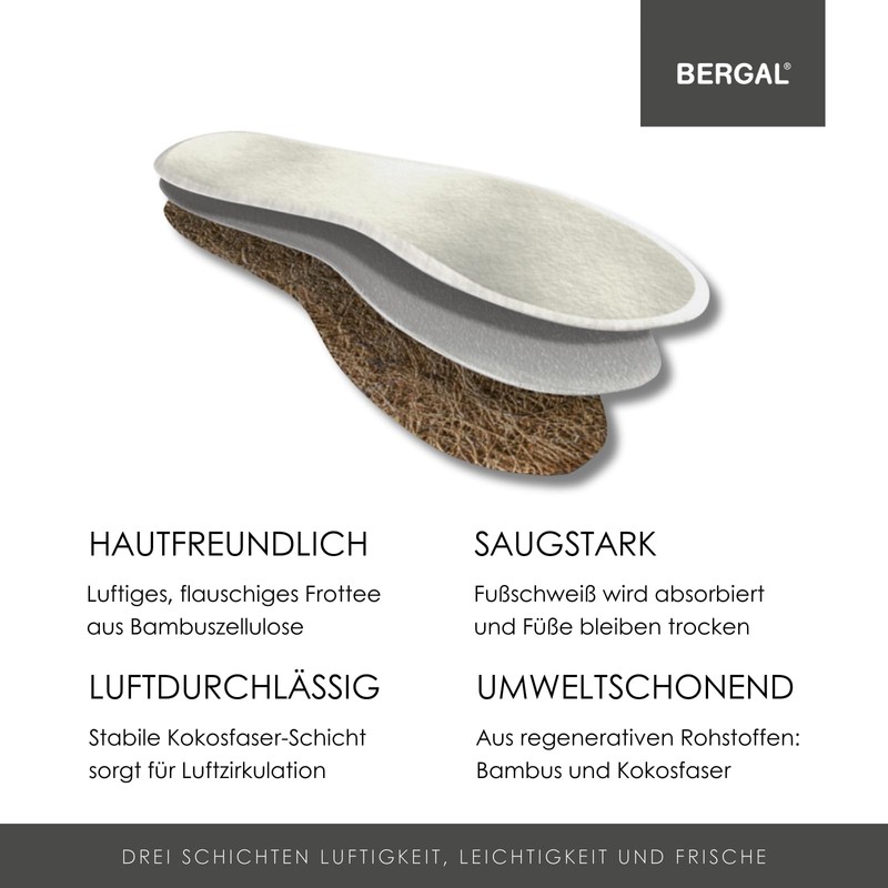 Bergal Shoe Sole BAMBOO 6913