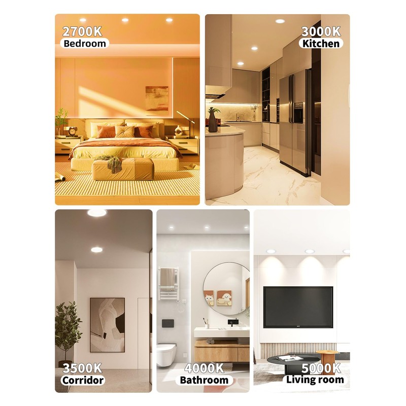 ZYC 4-Inch LED Recessed Lights - 9W Ultra-Thin LED Ceiling