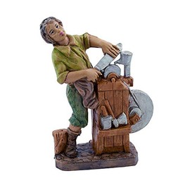 5" Christmas Nativity Collection | Traditional Nativity Figures with New Merchants! | Blacksmith with Tools and Workbench | Great Hand-Painted and Made in Italy