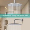 AULEEND 12 Inch Round Rain Shower head, High Flow Stainless