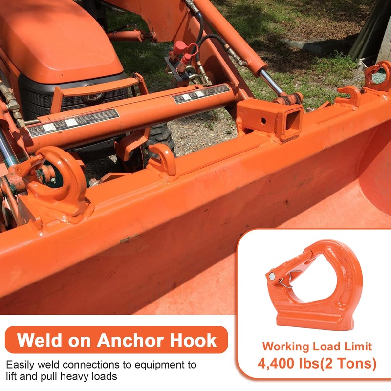 Leero 2 Ton G80 Weld on Anchor Hook, Heavy Duty