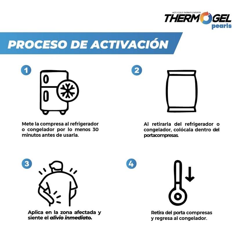Thermo Gel Pearls Compresa Térmica para Frío M y G