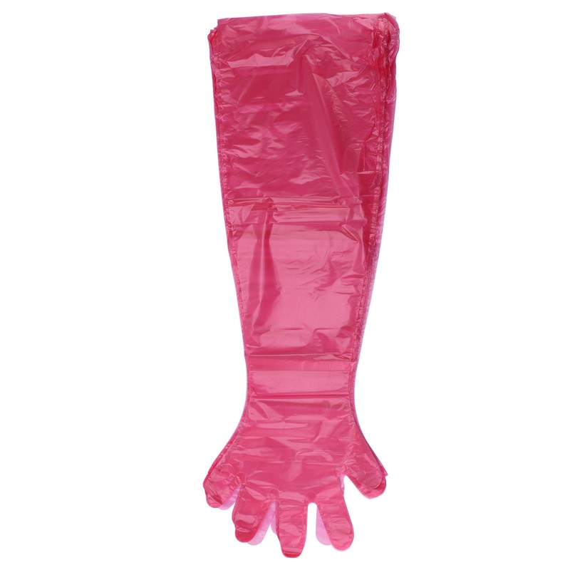 100Pcs Long Arm Disposable Plastic Gloves Safe Reliable Multipurpose Veterinary