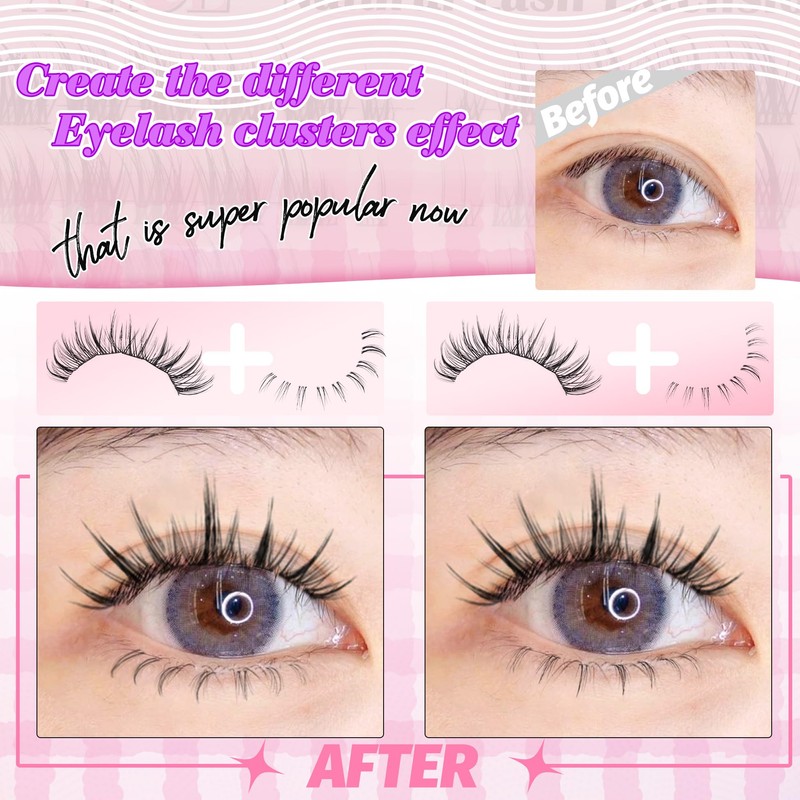 ALICE Natural Lash Clusters Wispy Eyelash Extensions Manga Clusters Lashes