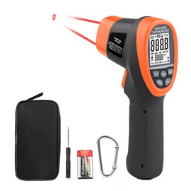 HOLDPEAK Infrared Thermometer D:S=16:1, Digital IR Thermometer 58℉~1472℉, Non-Contact High Laser Temp IR Tool for Cooking (NOT for Human),Orange