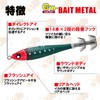 Duel A1734-RLRY Lead Squid Jig EZ-Bait Metal, No. 25, Real