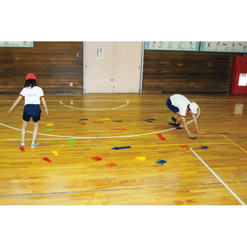 TOEI LIGHT Active Placemat (Feet) B-7140C Red, Blue, Yellow, Green,