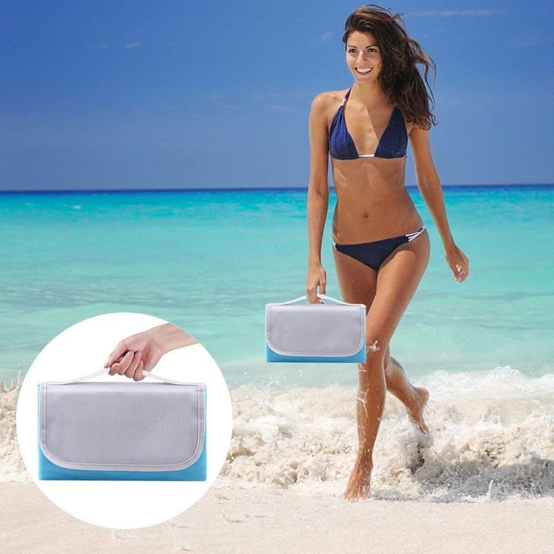 200x150cm Beach Sand-Free Folding Mats,with Handle Beach-Proof Sand Blanket Includes