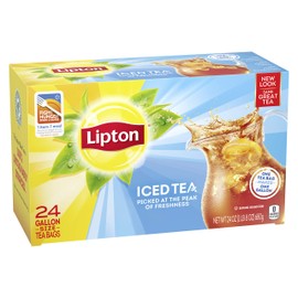 Lipton Gallon-Sized Iced Tea Bags Picked At The Peak of Freshness Unsweetened Can Help Support a Healthy Heart 24 oz 24 Count