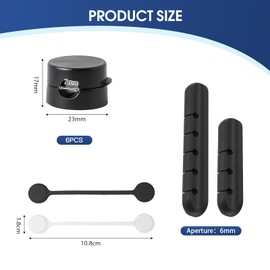 FunnAura 10PCS Magnetic Cable Clips Holder, Mini Cube Tidy Wire Cord Organiser Storage for Desk Nightstand Office Home