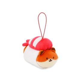 Anirollz Stuffed Animal Plush Keychain - Ornament Charm Toy Doll | Soft, Squishy, Warm, Cute, Comfort, Safe | Shrimp Sushi Outfitz with Fox - Birthday Decorations Gift 4" Foxiroll