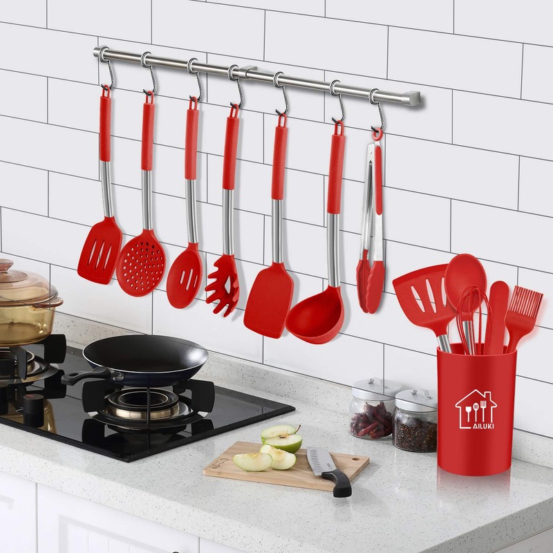 Silicone Cooking Utensil Set,Kitchen Utensils 26 Pcs Set,Non-stick Heat Resistant