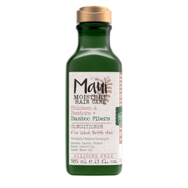 Maui Moisture, Thicken & Restore + Bamboo Fibers, Acondicionador, Repara y Suaviza, Brinda Volumen a Cabello Rizado, Ondulado y Definido, Sin Parabenos, Fibra de Bamboo, 385 ml