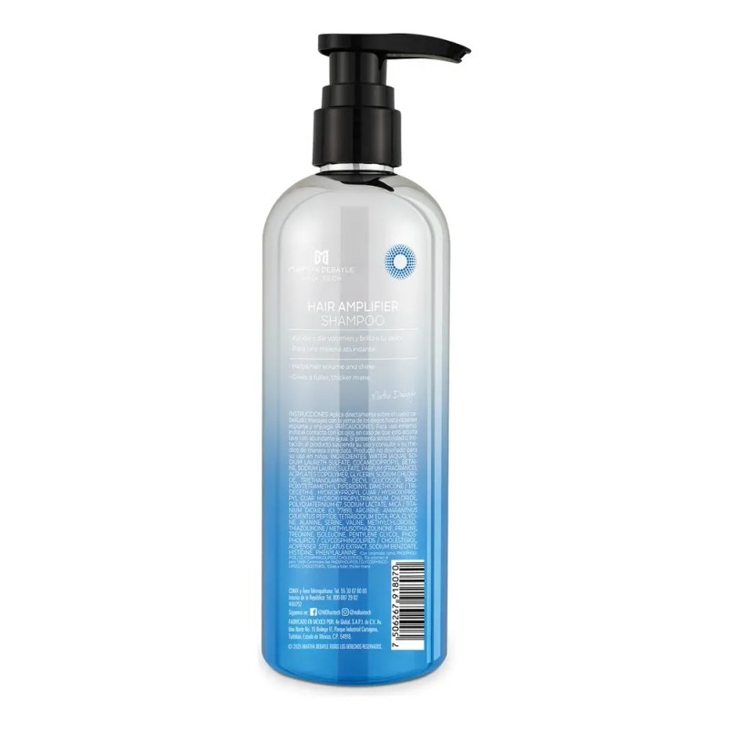 MARTHA DEBYALE HAIR TECH Hair Amplifier Shampoo. Volumen, con extracto