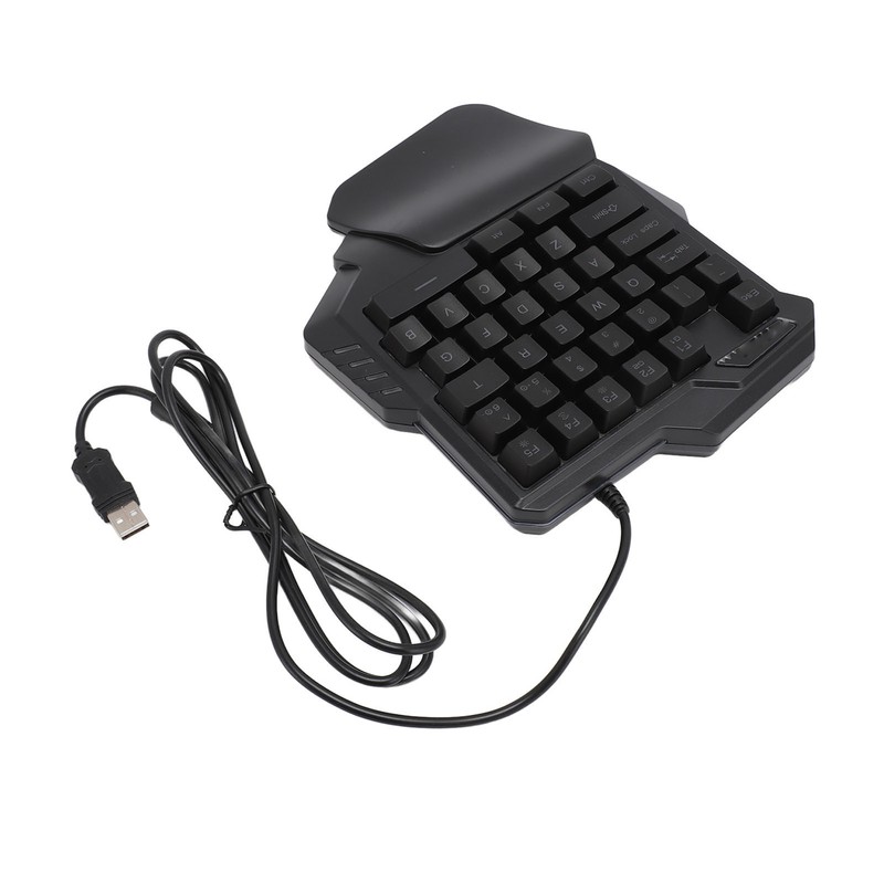 One Handed Gaming Keyboard 7 Color RGB Backlight Ergonomic 35