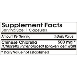 Naturetition Supplements Chinese Chlorella 500mg ~ 100 Capsules - No Additives