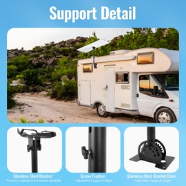 Starlink Gen 3 Mount, Heavy Duty Wall/Roof Mounting Bracket Kit, Adjustable Standard Pole Mount with Gen 3 Pipe Adapter Compatible with V3 Starlink Standard Dish