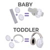 DOOKY Unisex Baby Ear Protection 2-in-1 Toddler Ear Protection, White