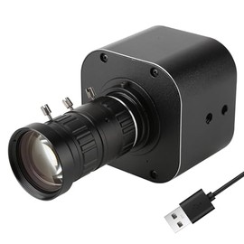 Cámara USB 4K HD Zoom Óptico 10X Lente Variable 5-50mm Mini Cámara Web 8MP con Micrófonos 1920x108060fps Enfoque Manual Compatible con Windows...     