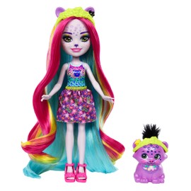 Enchantimals Sunshine Beach HTJ69 Panther Doll and Animal Lover with Deluxe Hair for Styling and Accessories Animal Toy Colorful Fashion